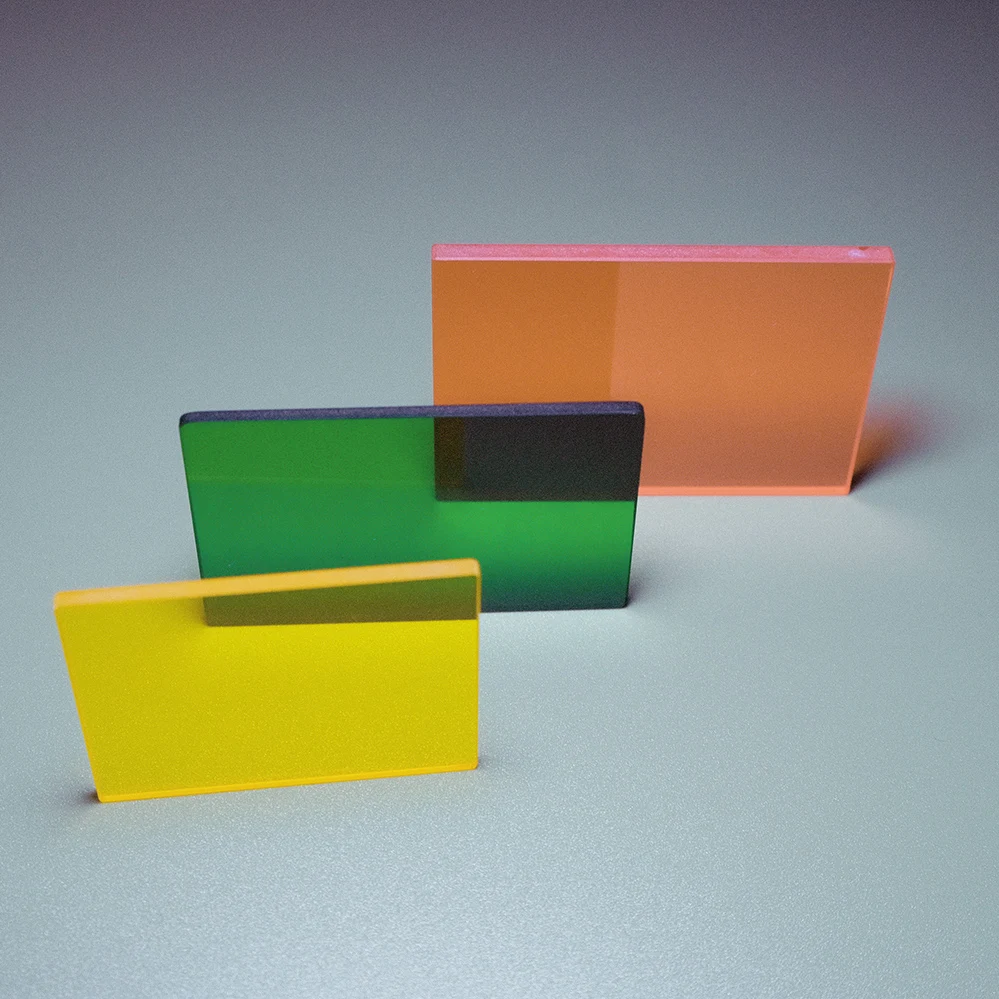 High transmission 535nm Long Pass Rectangular Orange Filter Polished Glass CB535 GG530