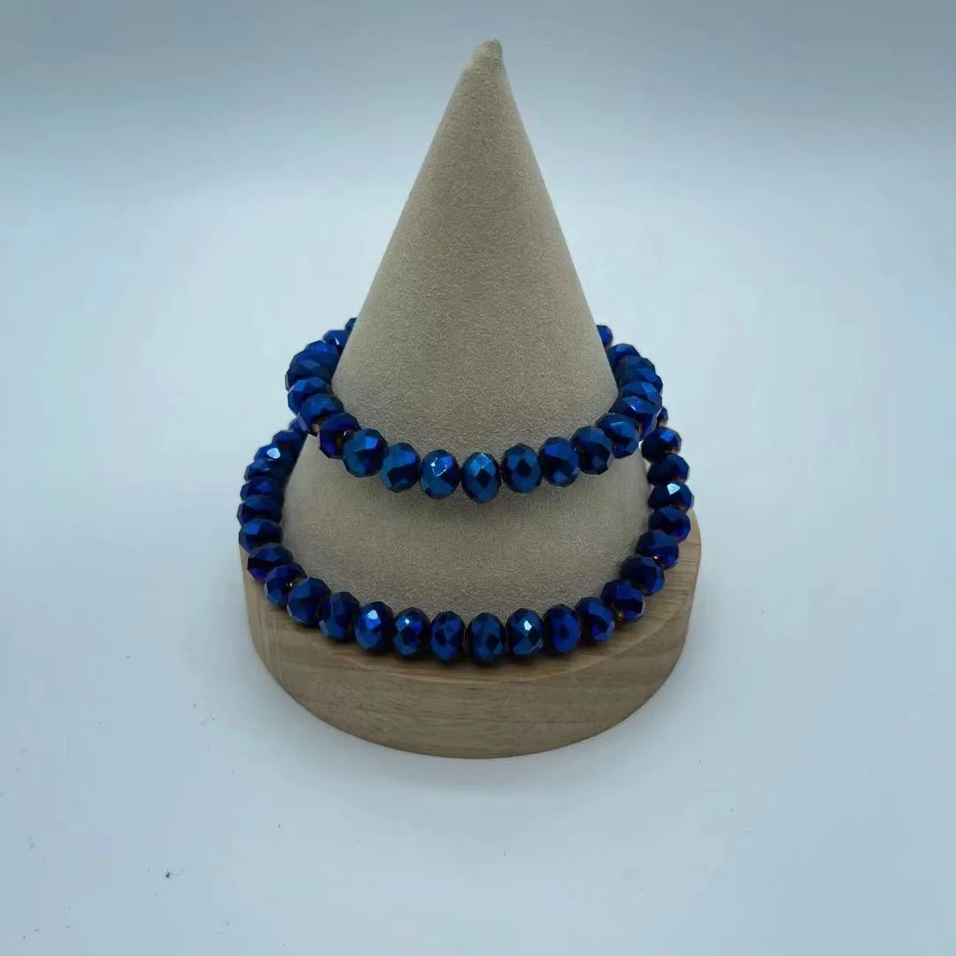 factory Wholesale 8mm Loose Glass beads color-plated faceted Crystal Rondelle Beads for Diy Jewelry Making