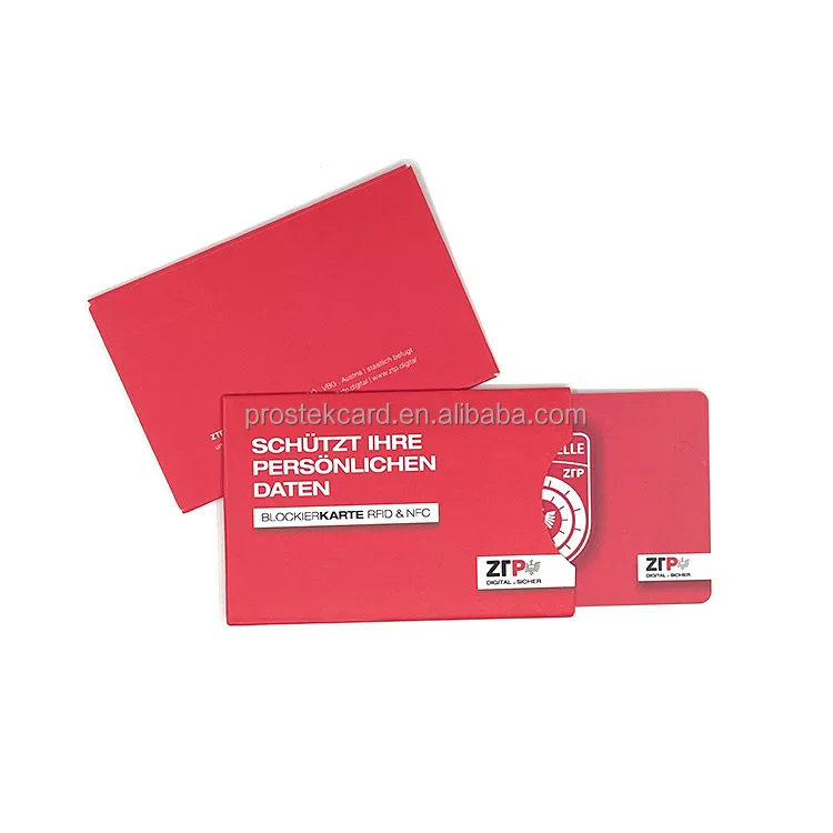 Индивидуальный дизайн размер кредитной карты 13 56 МГц RFID блокирующая щит для кошелька
