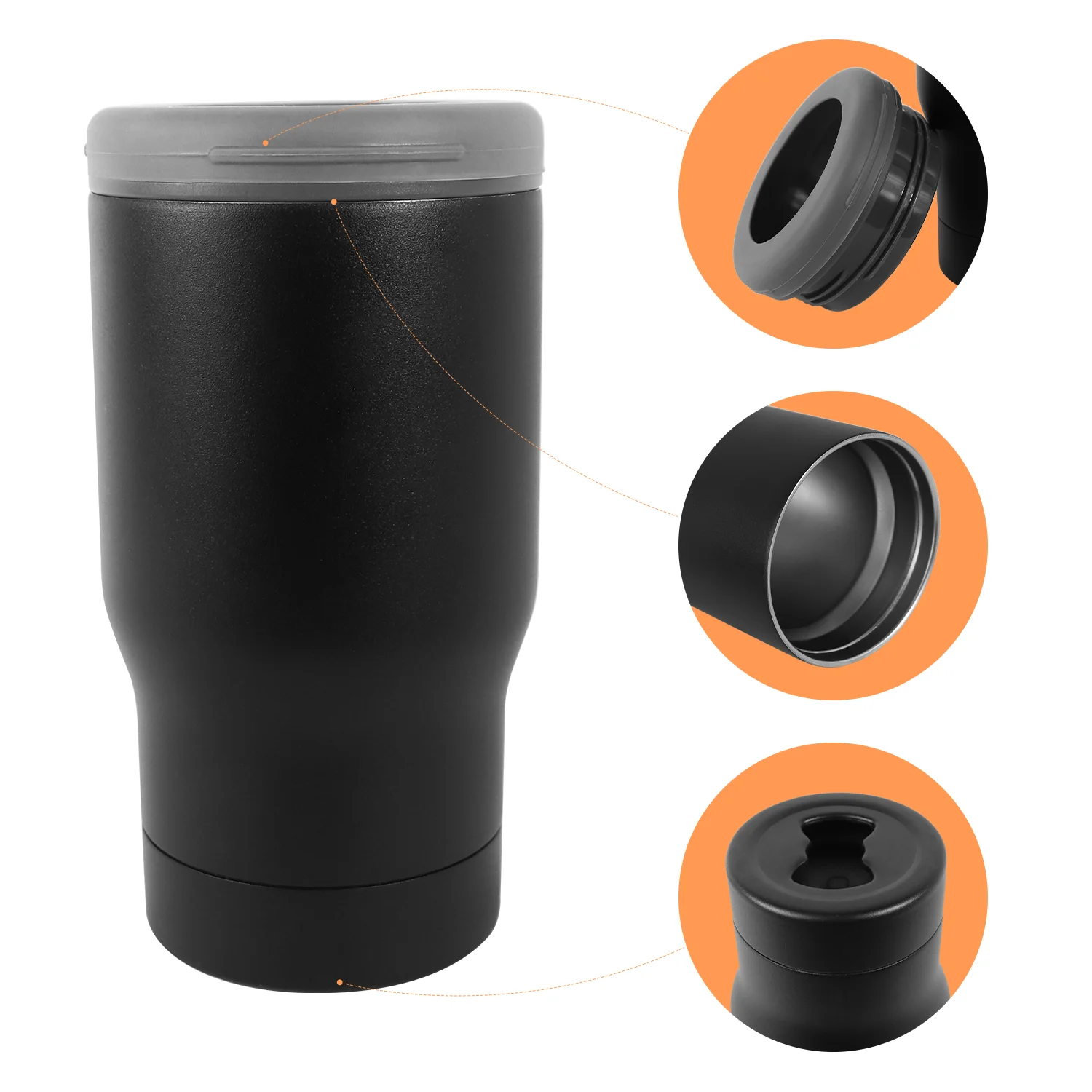 Outdoor Drinking Stainless Steel Insulated SS Can Cooler 2 in 1 Beer Can Tumbler Universal Can Cooler With Opener