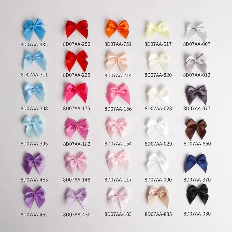 Factory stock satin ribbon pre-made bows handmade lingerie mini bows underwear ribbon bows