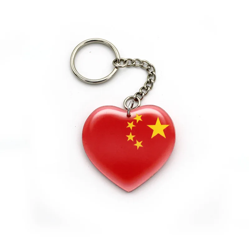 Wholesale custom metal country keychain flag keychain