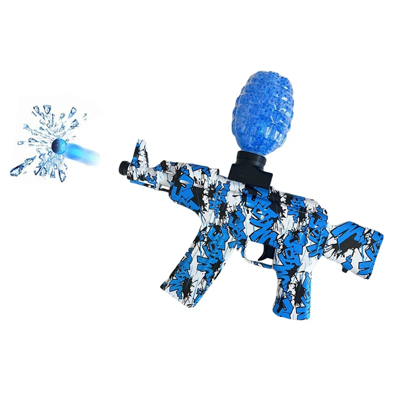 2022 New Ak47 Water Gel Beads Blaster Rifle Outdoor Toys Gel Water Ball Gun Bullet Gel Gun Blaster Electric Splatrball Toy Guns