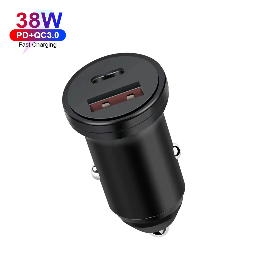 
Car Charger QC 3.0 Fast Charging 3 in 1 USB 18W PD 20W Car Phone Charger Kit Type C Cables Car Adapter for Mobile Laptop 