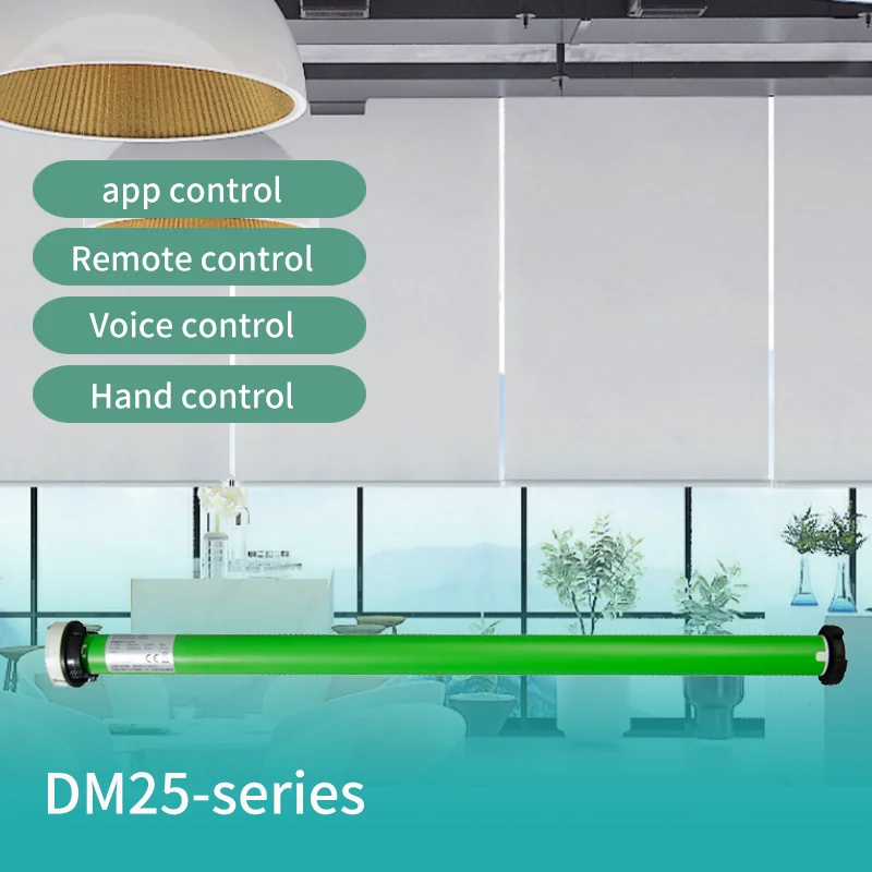 25mm tuya smart wifi tubular shangri-la zebra roller blinds shades curtains electric motorized alexa motor