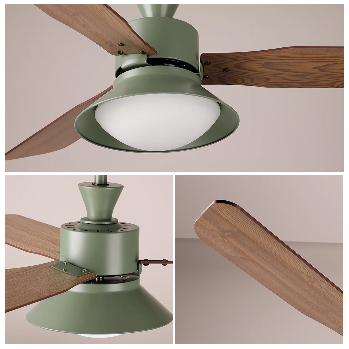 SLYNN Smart Home Control 3 Colors Led Source 3 Fan Speed Dual Direction AC Fan Ceiling with Light