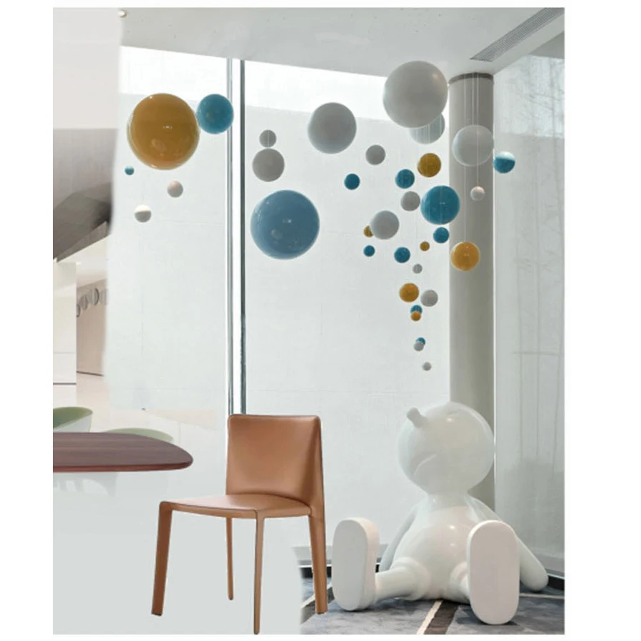 Simple theme decoration ball white colored steel ball 100 120 150 mm stainless steel hollow metal sphere with hole coating white