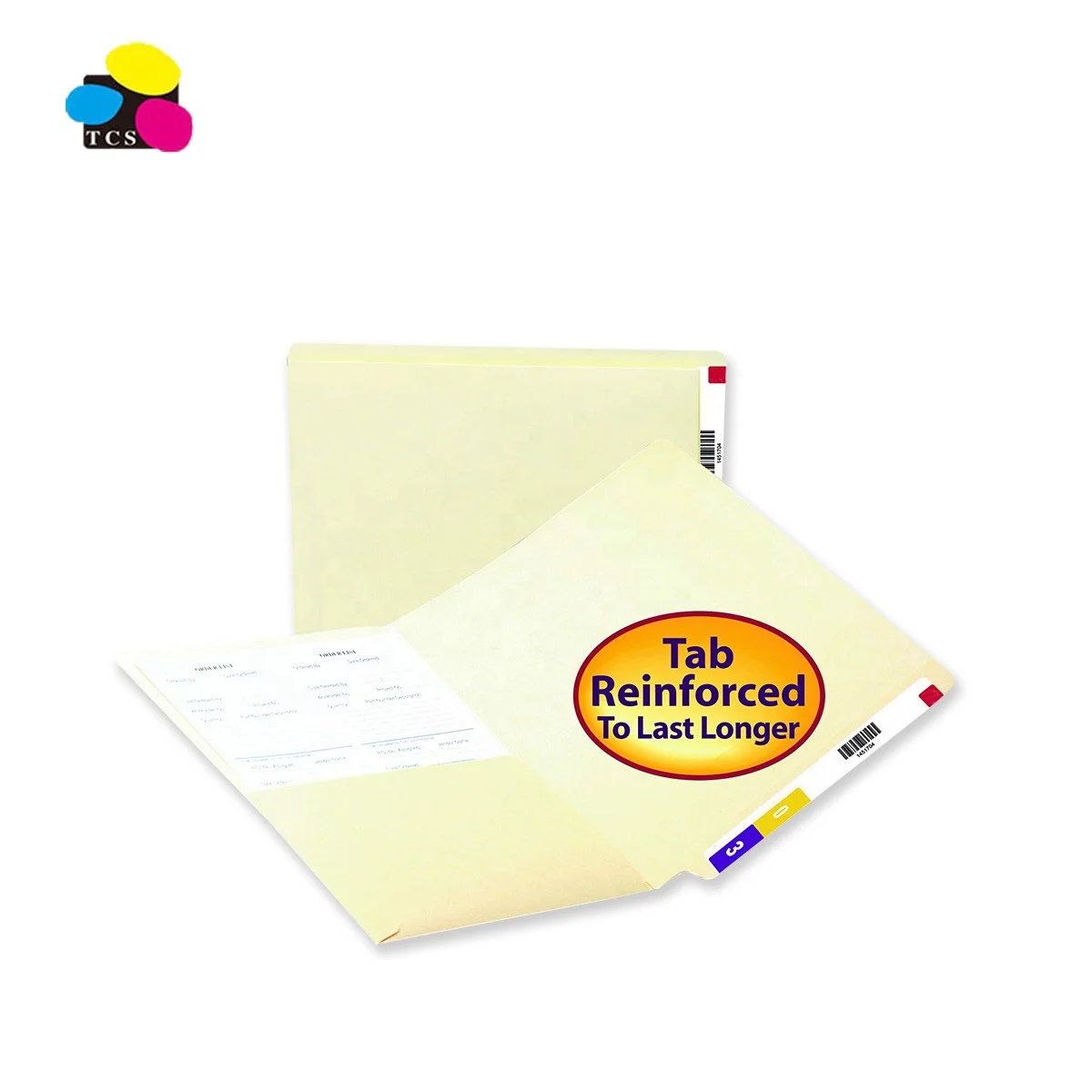 Ebay Top Sale 11Pt Manila Paper End Reinforced Tab Manila File Folder With 1 Pocket For Office/School