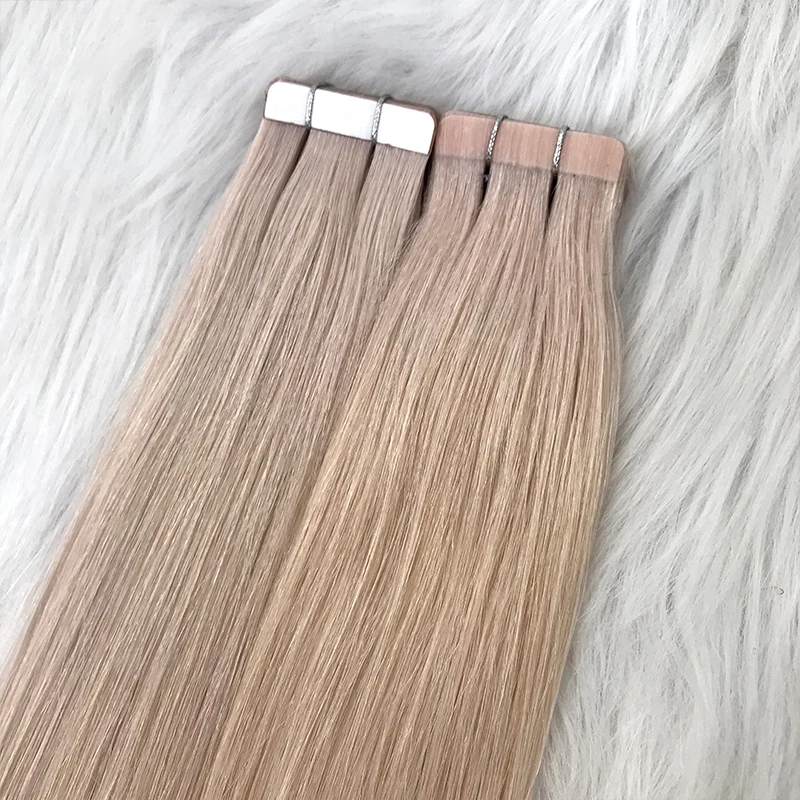 Wholesale Double Drawn Russian Human Hair Adhesive Tape In Hair Extension Virgin Hair Tape In