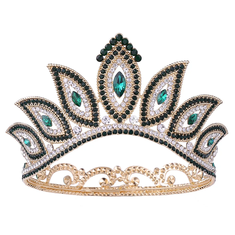 Ethnic fashion tiara baroque retro party festival crowns bridal full round luxury queen crown