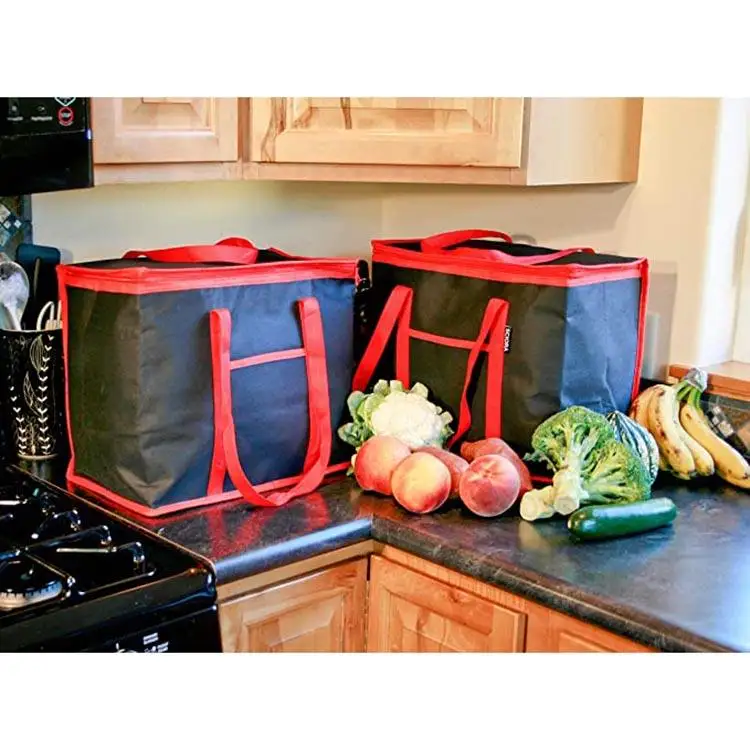 New arrivals large thermal collapsible insulated black custom cooler bags