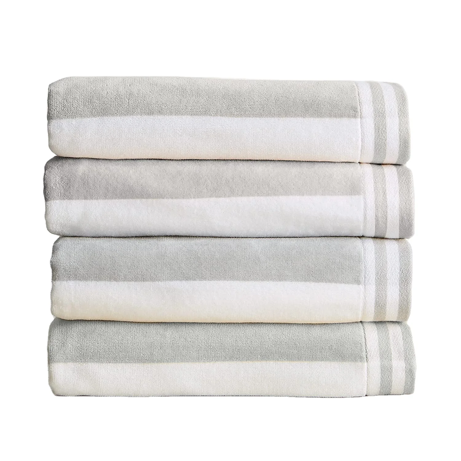 100% Cotton Large Beach Towel Set, Soft Beach Towels for Adults and Velour Pool Towels - Lightweight Quick Dry for Men,Women