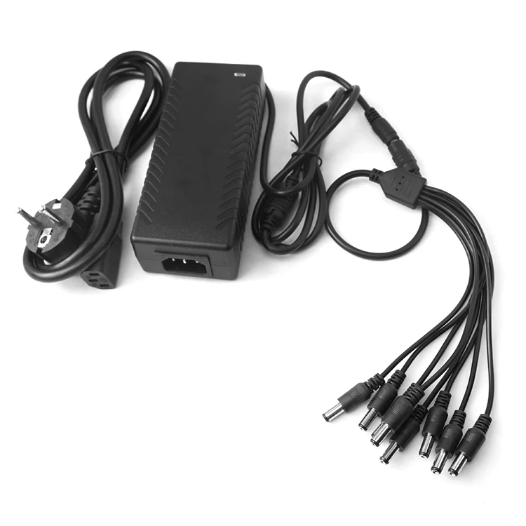 AC 100-240V DC/DC 12V 8A адаптер питания с сертификацией от 1 года до 8 разветвитель кабель для камеры безопасности системы аксессуары