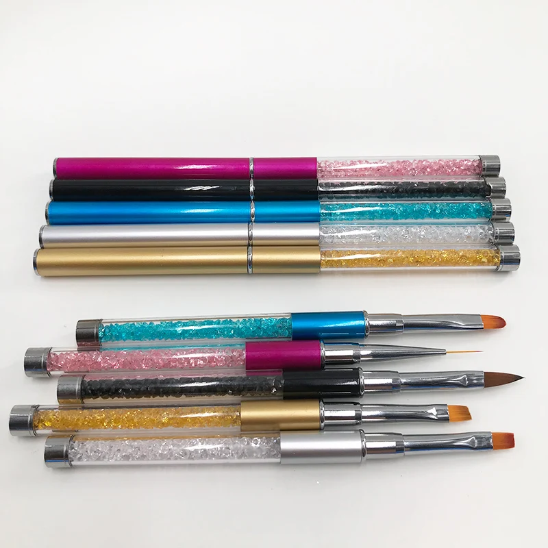 Nail Brush Set Nail Art Painting Pen Brush UV Gel Polish Rhinestone Crystal Acrylic Nail Drawing Tools