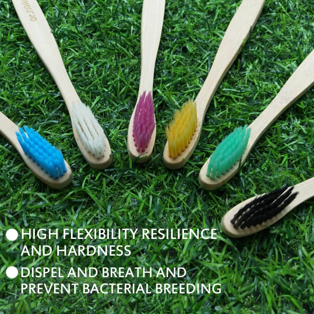 Biodegradable Natural Disposable Custom Logo Oral Care cepillo de dientes Adult Bulk Wooden Wholesale Bamboo Toothbrush