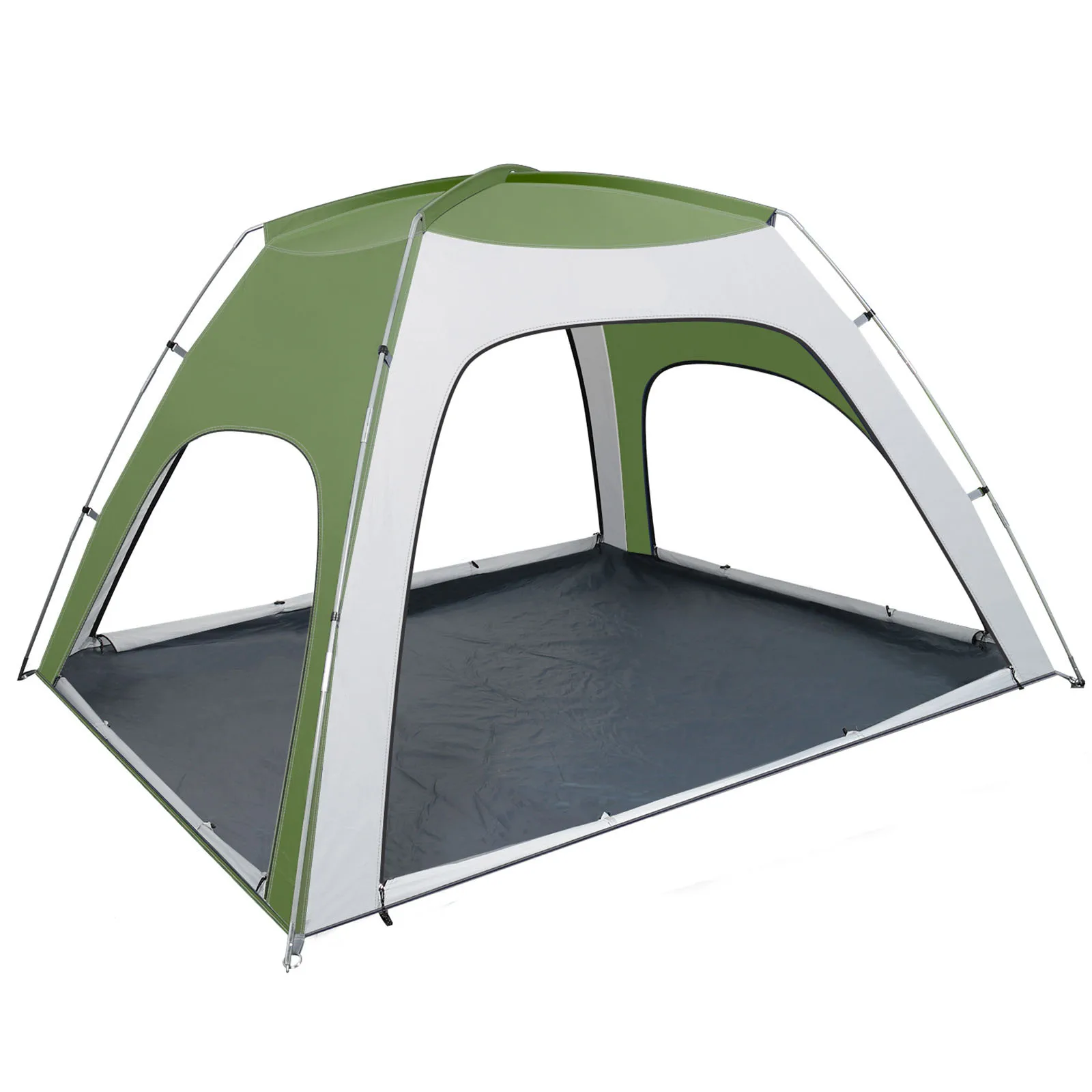 Single Layer Lighted Fabric Tent Automatic Portable Fiberglass Pole Outdoor Activities Family Picnics Camping Parks Beaches
