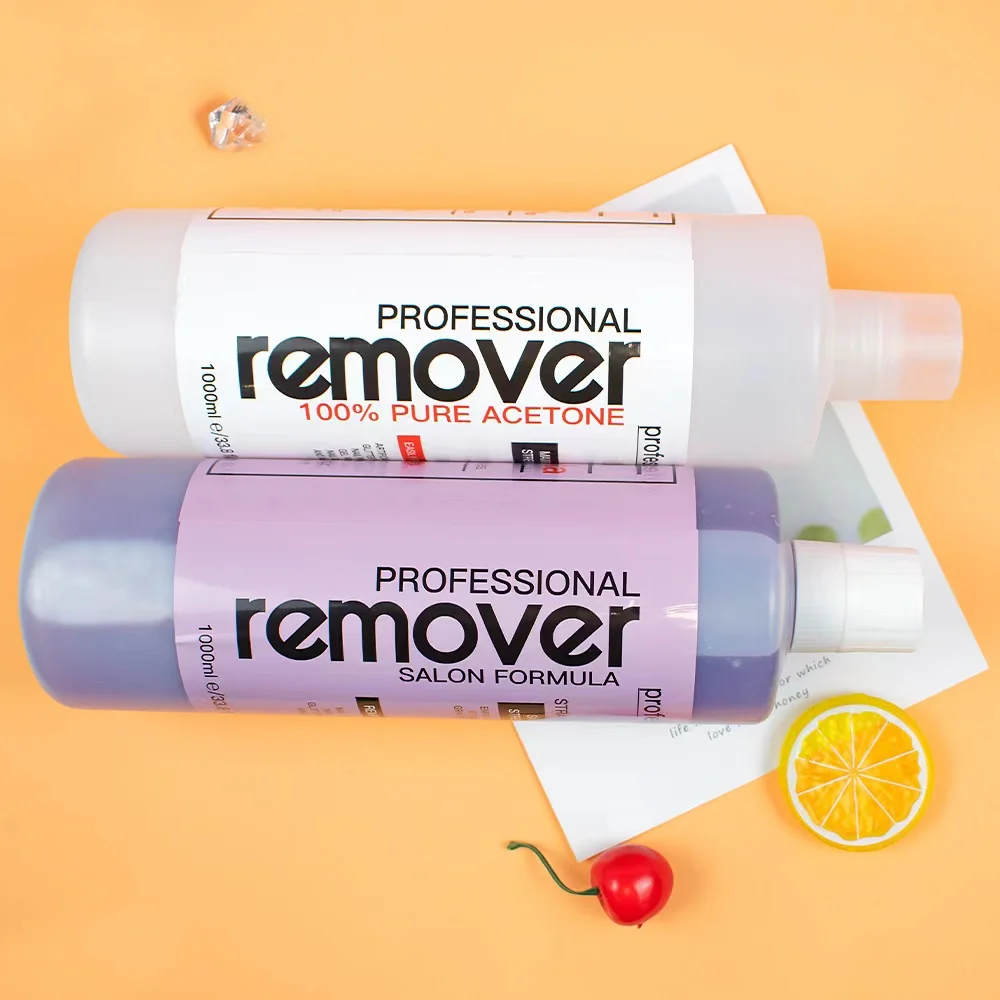 1000ml 100% Acetone Liquid UV Gel Nail Remover Custom Logo Nail Polish Remover Liquid