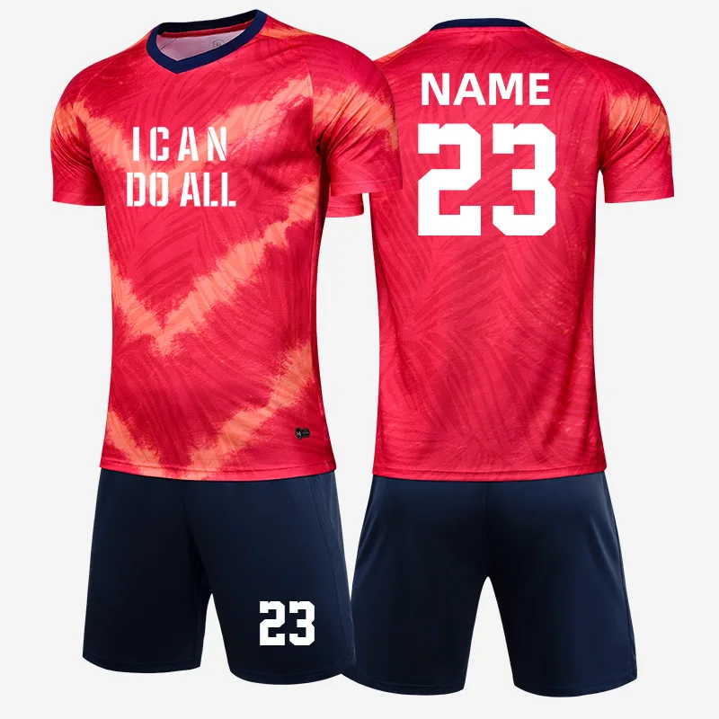 Children Soccer uniforms Match or training football team wears sports T-shirt socks in stock available