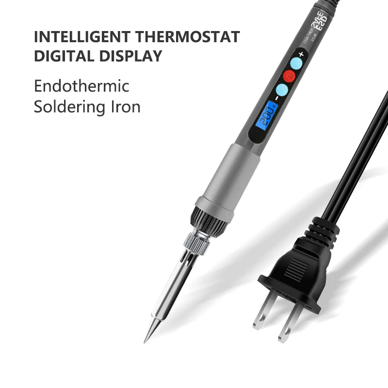 Us gauge LCD electric Soldering iron set Welding tool Power supply 110V 60W Replaceable soldering iron tip