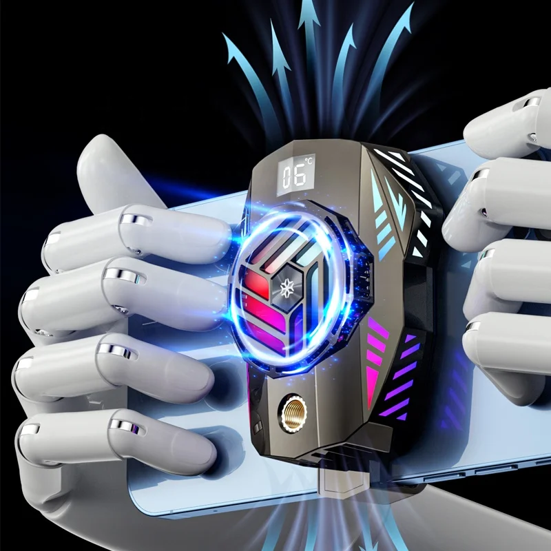 Suporte de game para celular 3 Seconds Cooling Semiconductor Heatsink Phone Radiator With Fan For Gaming Lives Watch Videos