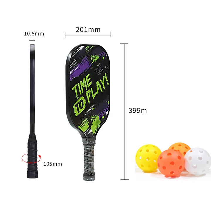 T700 Carbon Fiber Thermoformed Customized TPE Edge Guard Pickleball Paddle