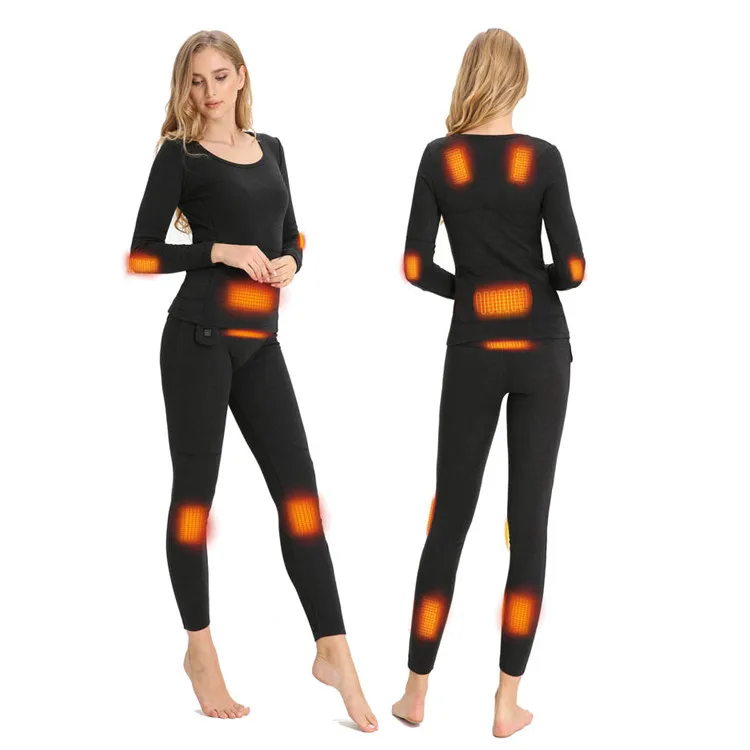 
Women Keep Warming thermal Rechargeable Battery long Heated Underwear 