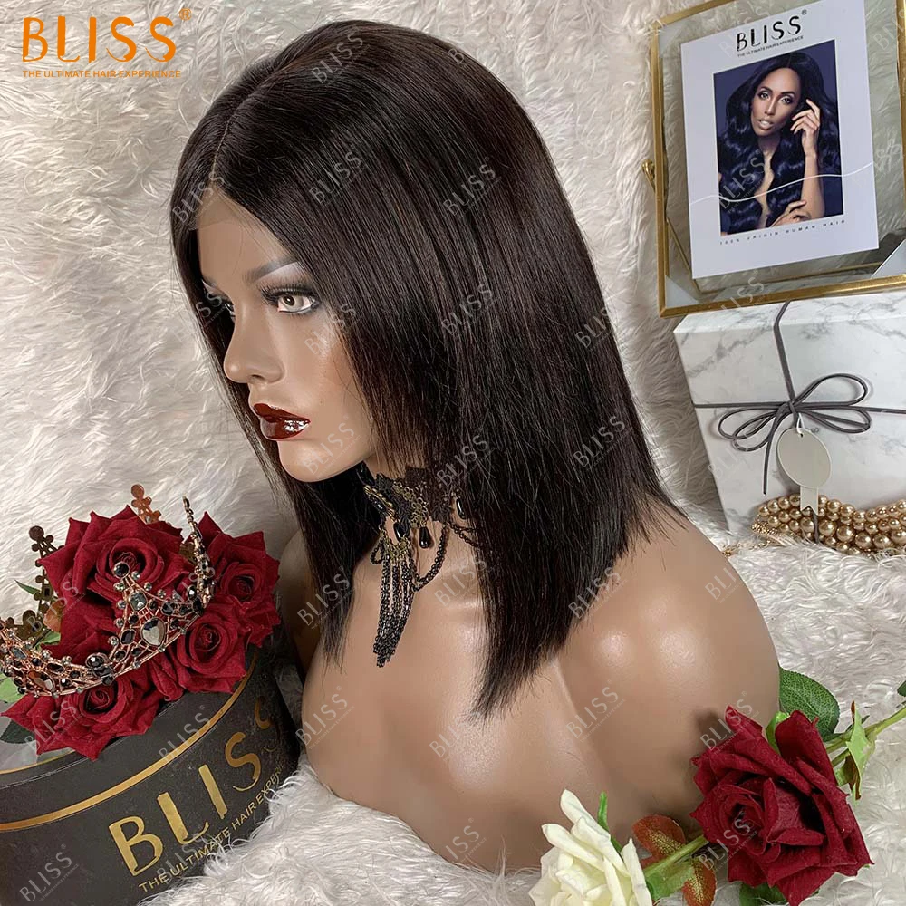 Bliss 4X4 Lace Closure Wholesale Short Bob Wigs Brazilian Human Hair Lace Front Cheap Short Bob Human Hair Wigs For Black Women