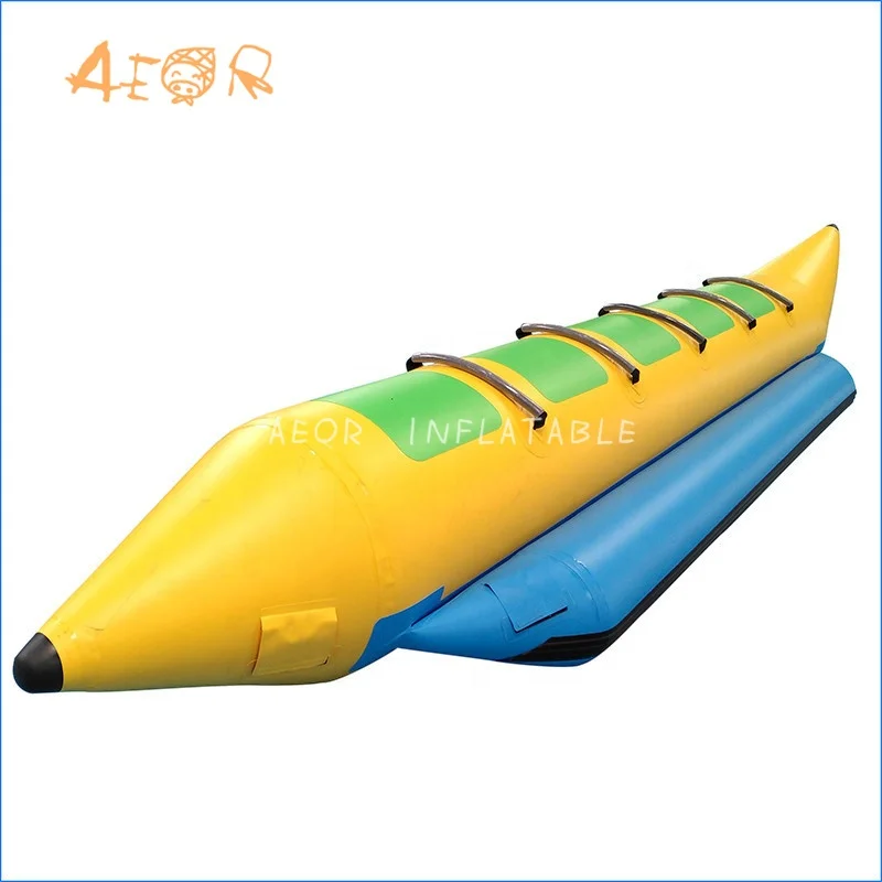 Outdoor sports game aqua games water floating spinner spinning rotating roll saturn towable tube disco boat for sale