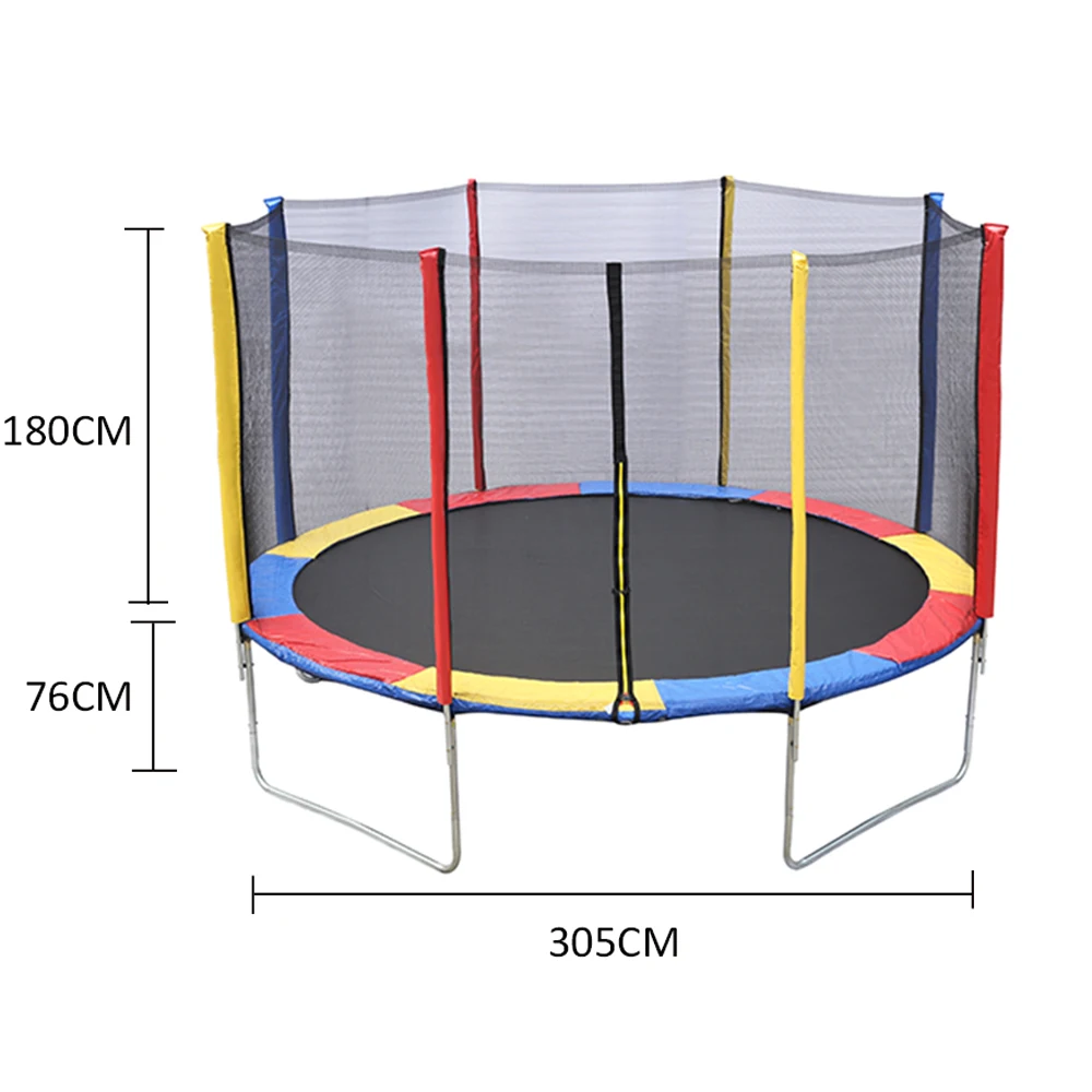 Лучший батут 10 футов с защитным корпусом и лестницей