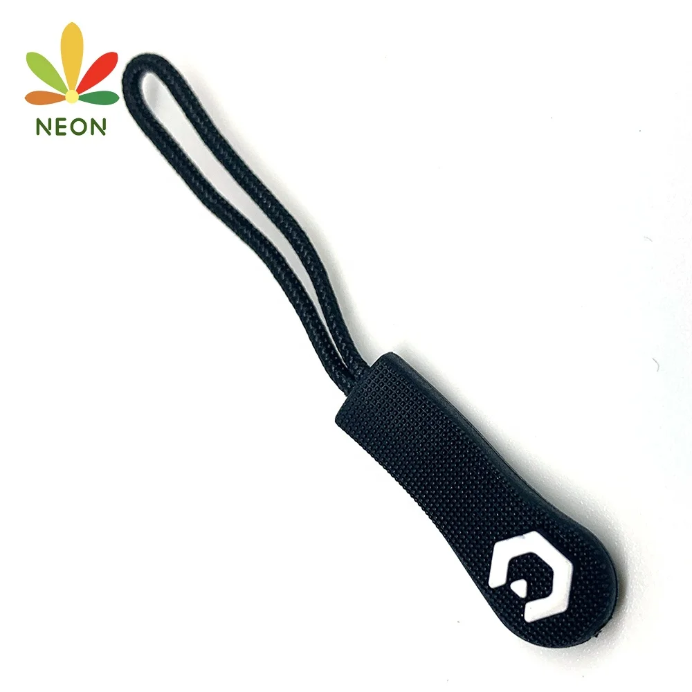 Custom Factory High Quality Logo Rubber Zipper Pull Cheap Price Silicon Zipper Puller for Garment