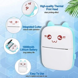 Wireless Thermal Label Mini Photo Sticker Pocket Photo printer Handheld Mobile Small Hand Held Portable Phone Printer