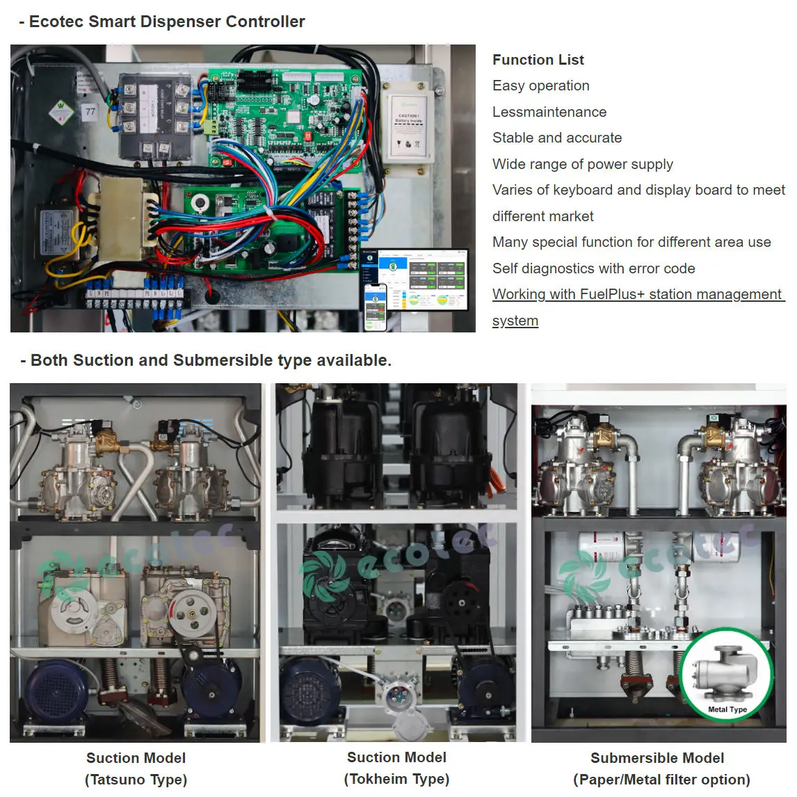 Мини-бензоколонка Ecotec дизельный и топливный диспенсер для филиппинского бензина