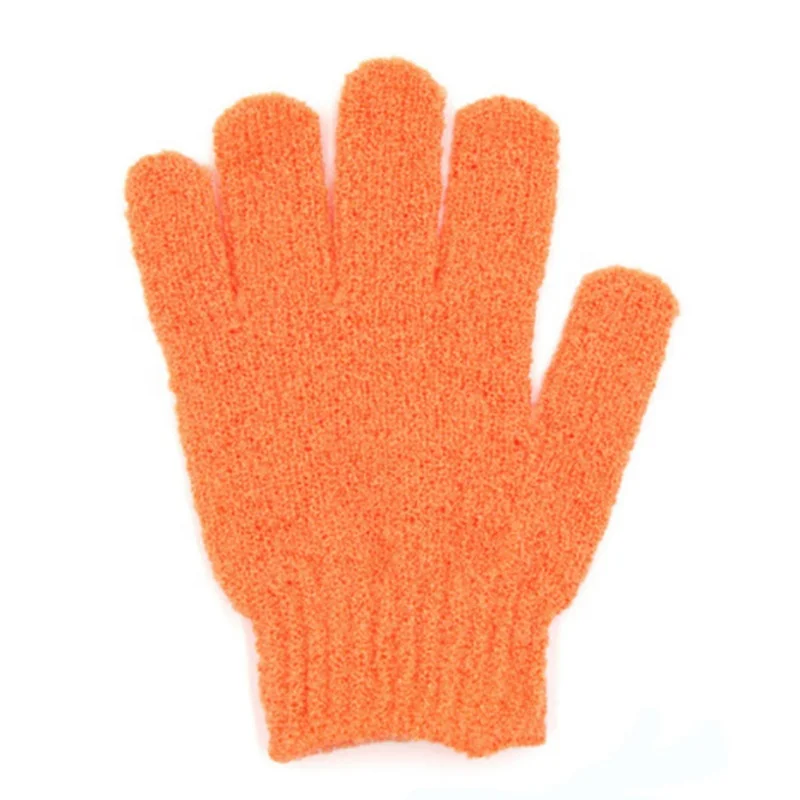 FYD Custom Nylon Five Fingers Mitt Massage Dead Skin Remover Body Exfoliator Gloves Body Scrubber Shower Exfoliating Bath Gloves