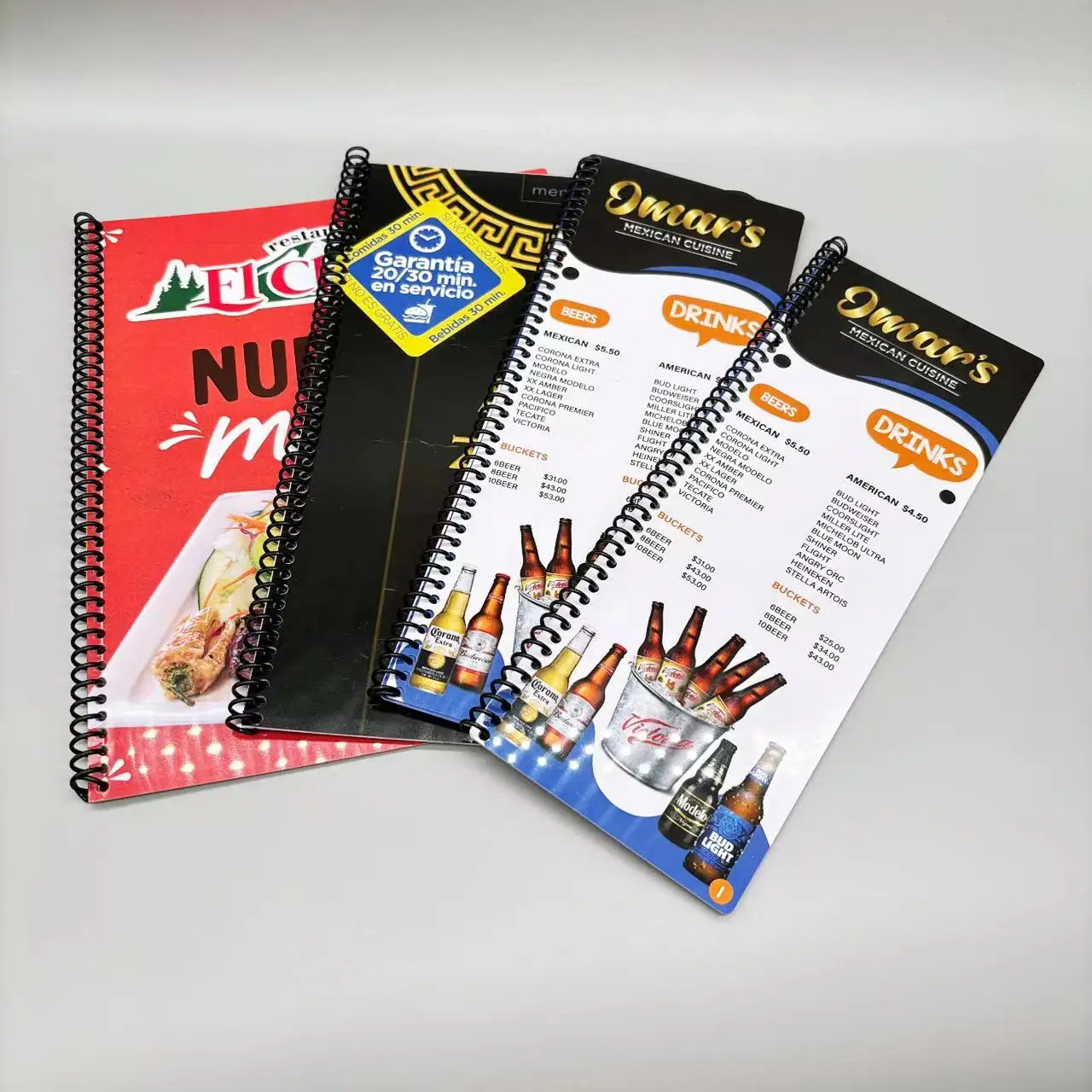China Factory Cheap Custom Design Anti-alcohol Foldable Waterproof pvc Menu Book Restaurant Menu Printing