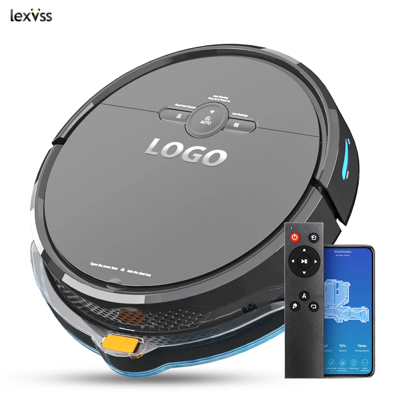 High Quality Smart Robot Mop Cleaner 2000Pa Strong Suction Self Cleaning Intelligent Vacuum Robot Cleaner with Custom Logo