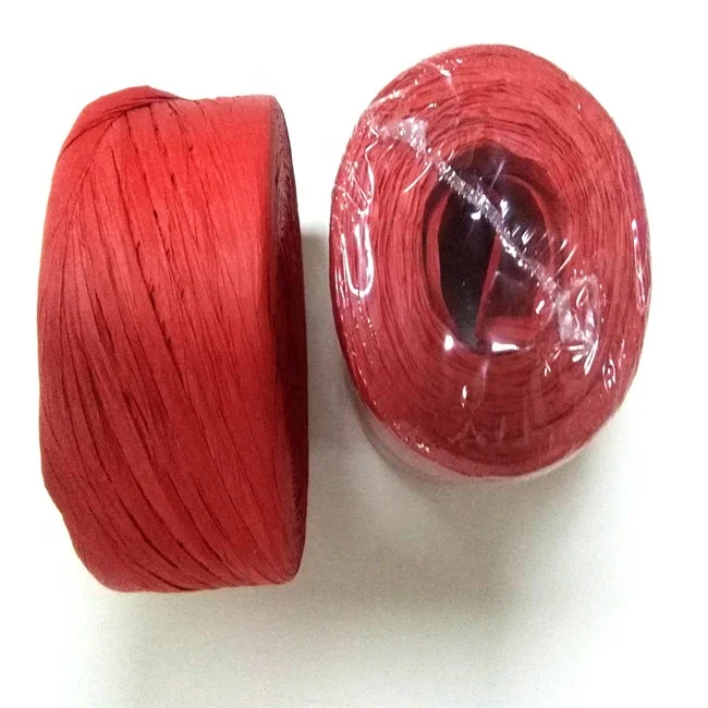 38mm paper raffia ribbon egg roll for holiday