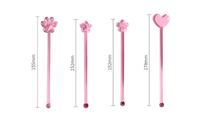 Оптовая продажа стеклянная мешалка для кофе Экологически чистая различных цветов аксессуары бара кафе ресторана