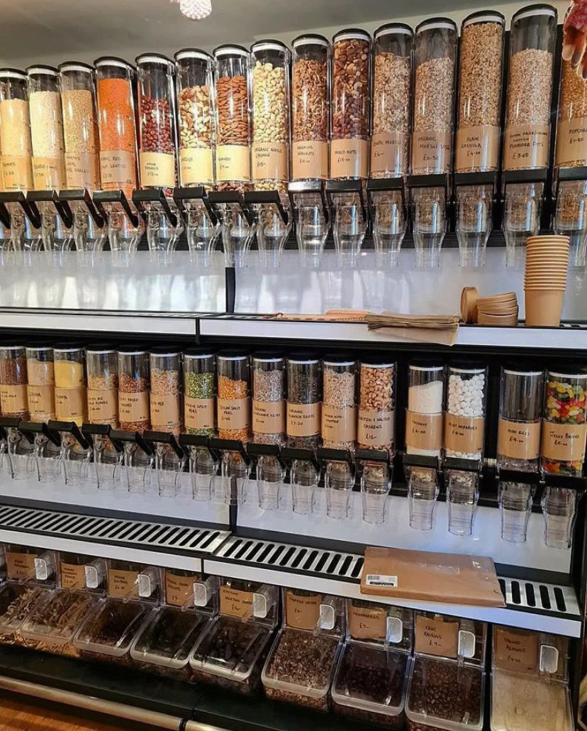 Пластиковое оборудование для буфета отеля/двойной стеклянный диспенсер сухих