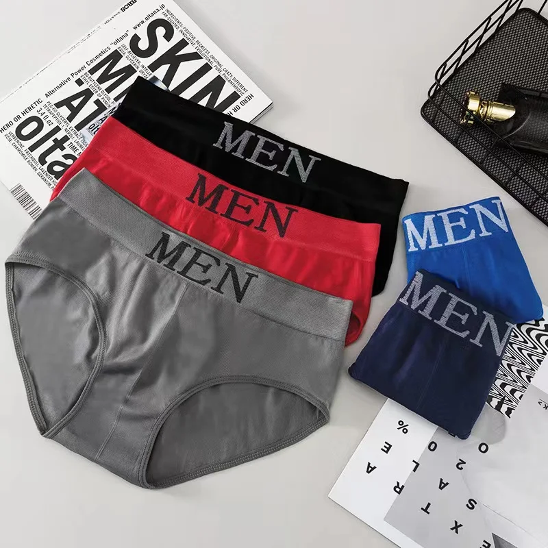 Hot Selling MEN logo wholesale Seamless sexy underwear for men style  briefs
