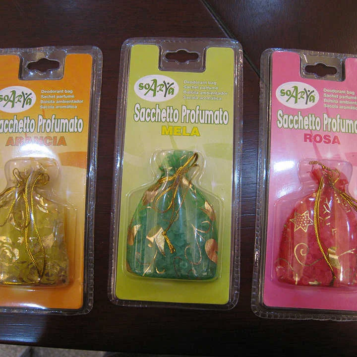 Nature Aromatic Fragrant Custom Mini Air Freshener Diffuser Bag Beads Scebt Sachets Car Air Fresheners