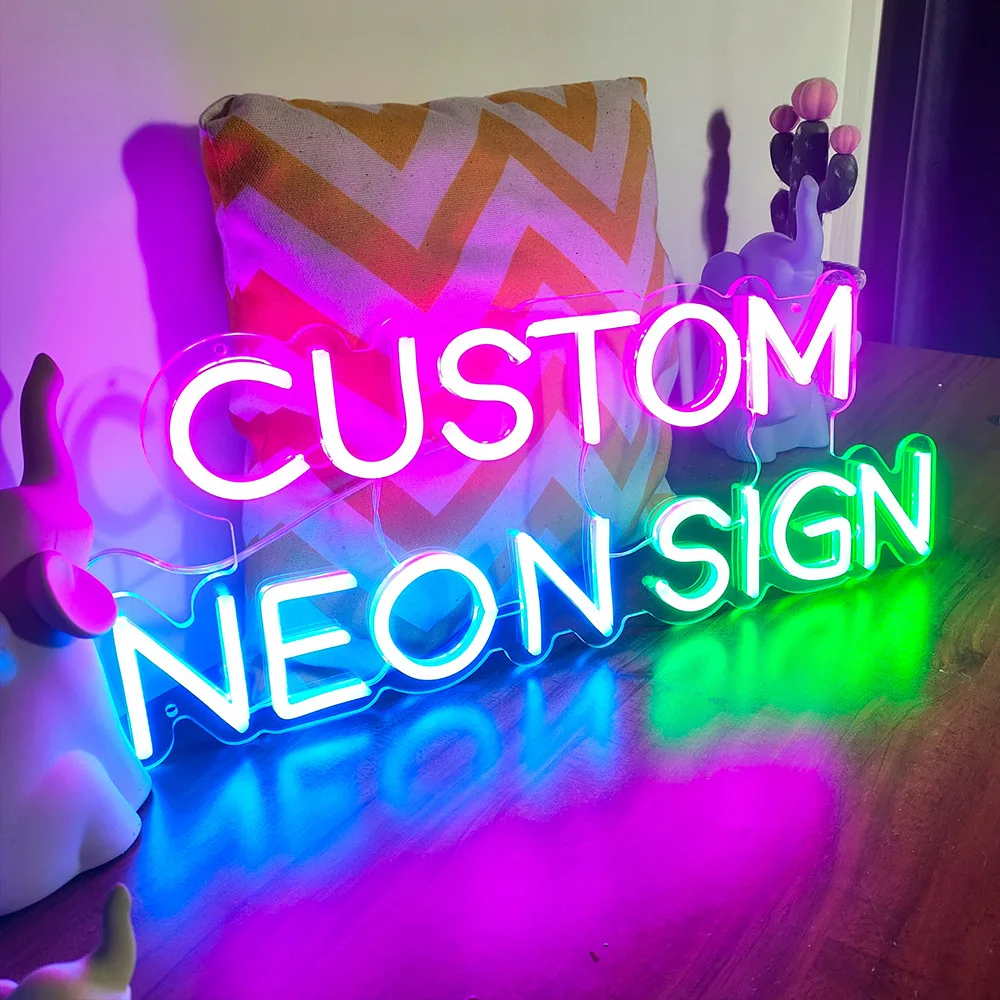 Private Custom Neon Sign Personalised Name Design Business Logo Room Wall Led Light Birthday Party Wedding Decoration Night Lamp