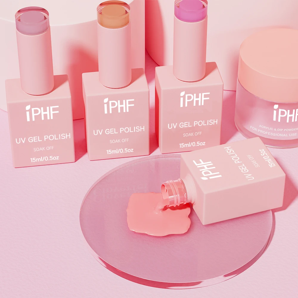 IPHF Pink Red Uv Gel Color For Nail High Pigment Macaron Gel Polish Nail Supplies Gel Polish