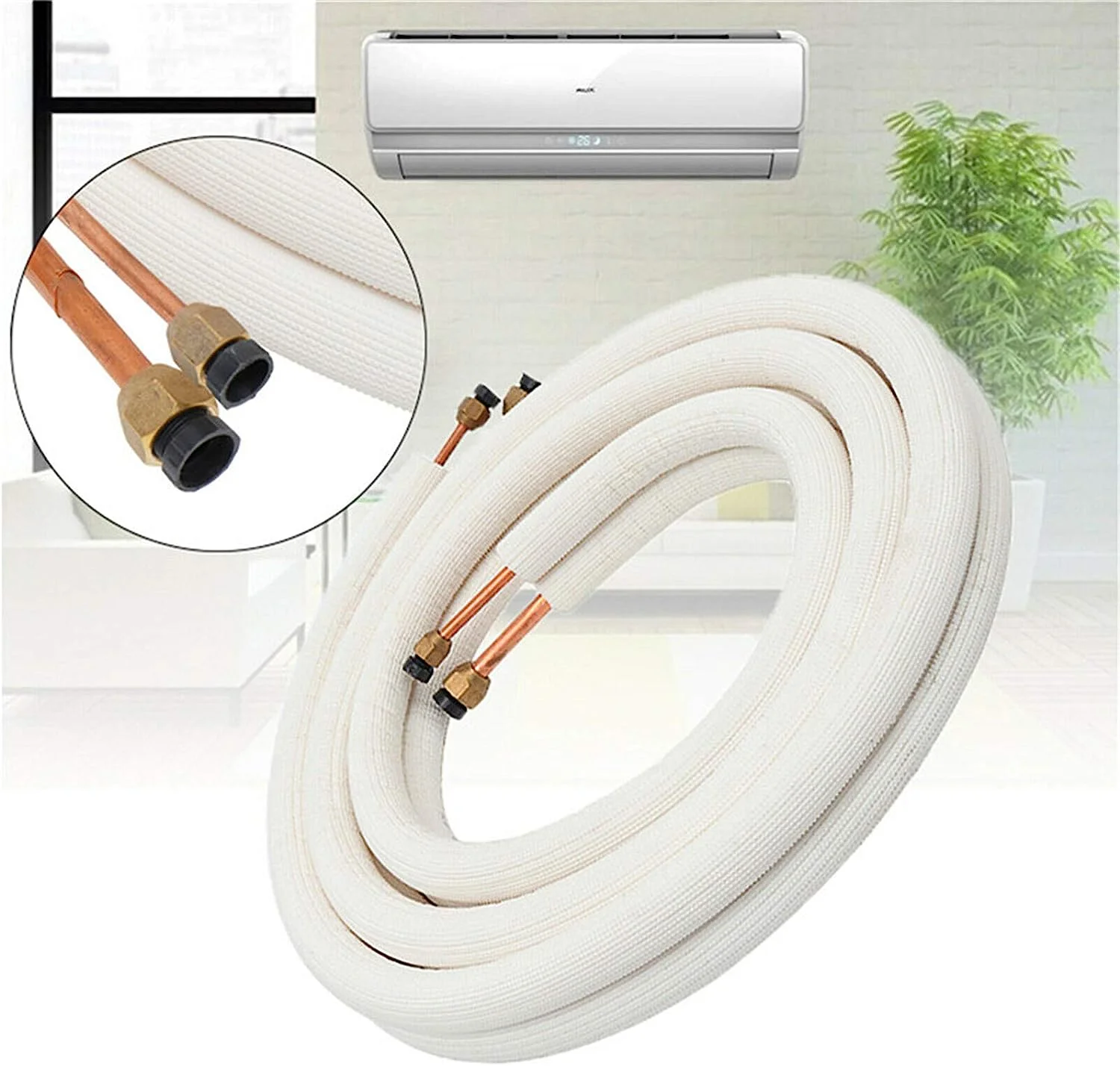 1/2 ,3/4 X30m Pre Insulated Copper alloy Tube for Central Air Conditioner