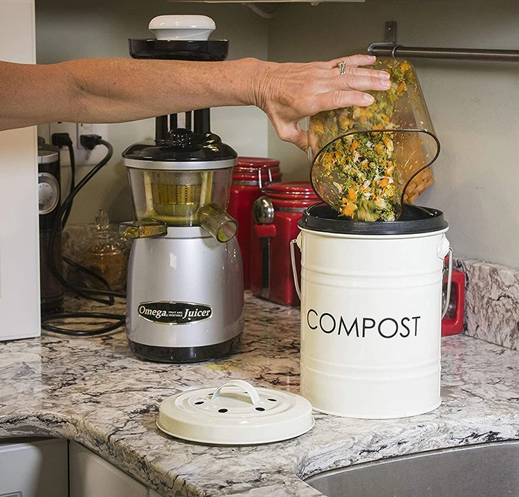 Round Trash Can Small Wastebasket, Garbage Bin Container with Swing-Close Lid, Kitchen, Bathroom, Home Office, Holds Waste