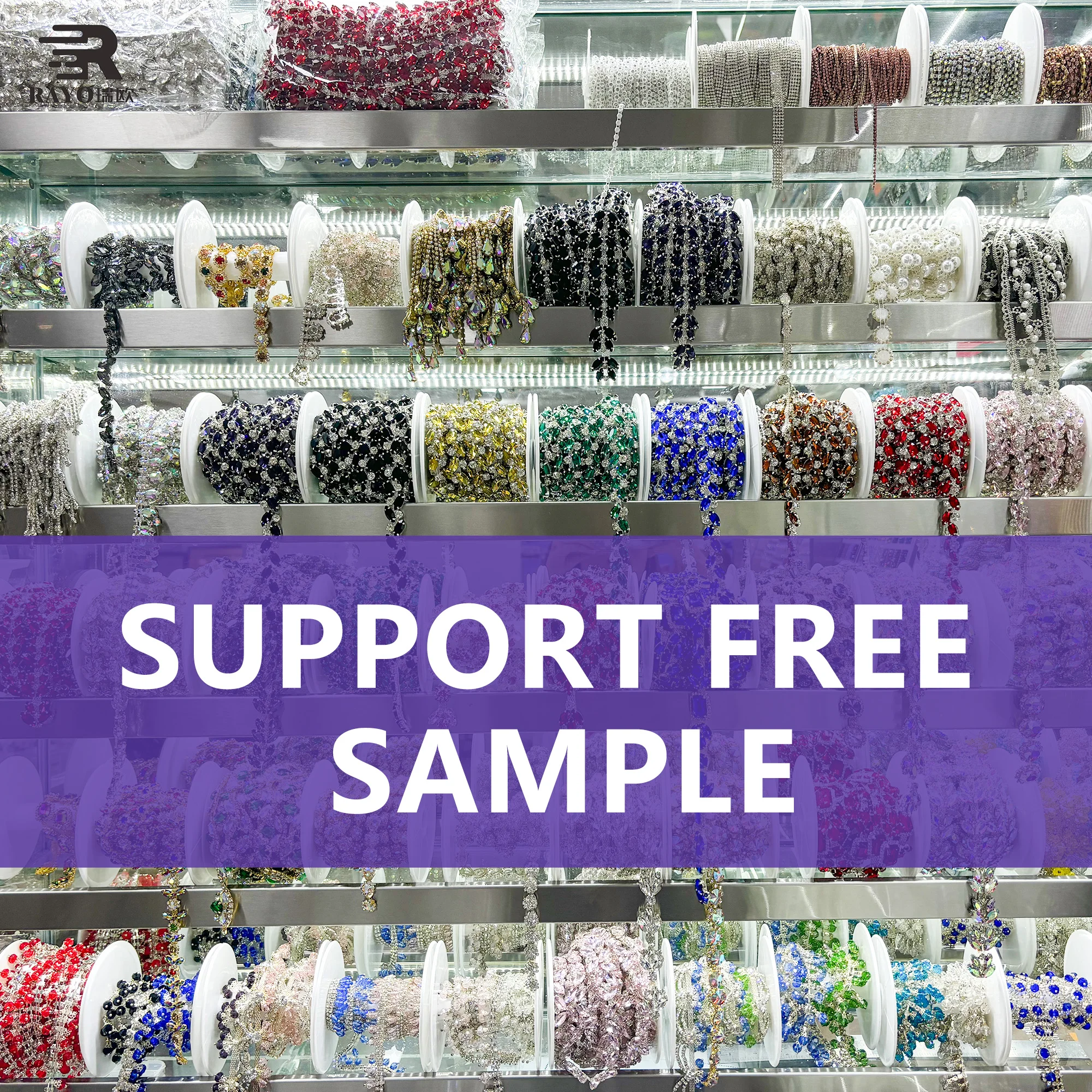 119-123 Colorful Glass Crystal Trimming Chain for Wedding Belt Rhinestones Bezel Plated Bead Sorority Bags Garments Accessories