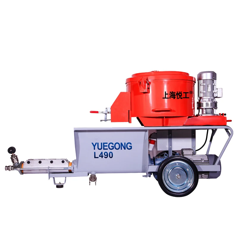 Manufacturer Cement Mortar Pump Sprayer Machine With Mixer Wall Plastering Sand Lime Stucco Concrete Mixer Pump Spray Equipment
