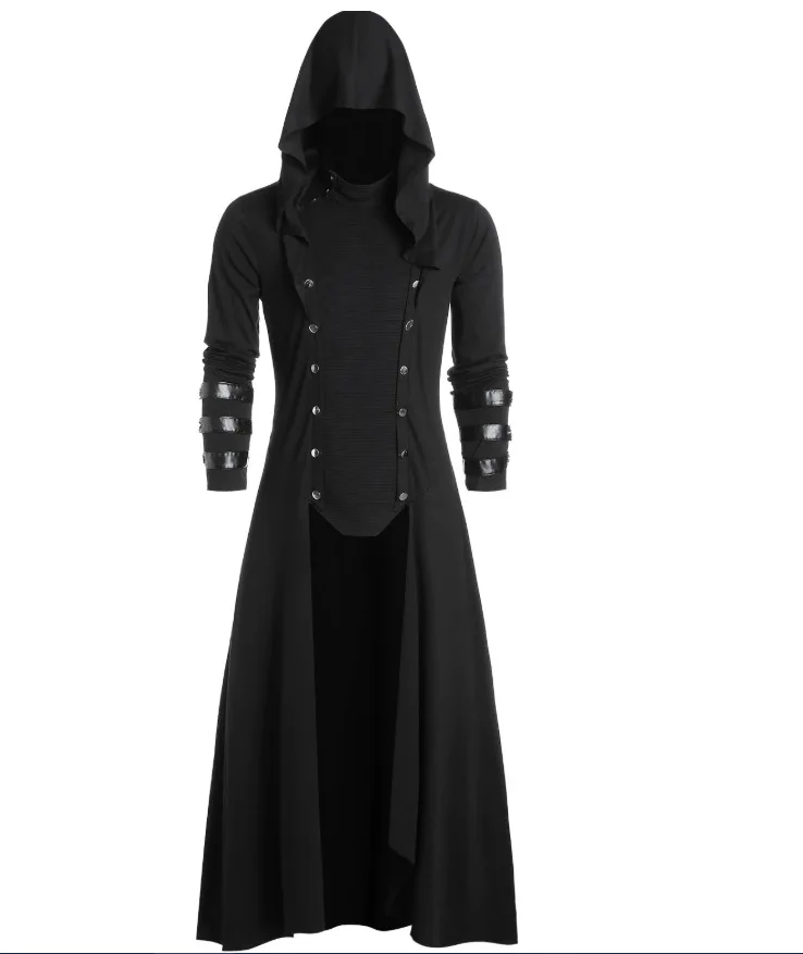 Adult Men Medieval Victorian Costume Tuxedo gentleman Tailcoat Gothic Steampunk Trench Coat Frock Outfit Overcoat Uniform For Me