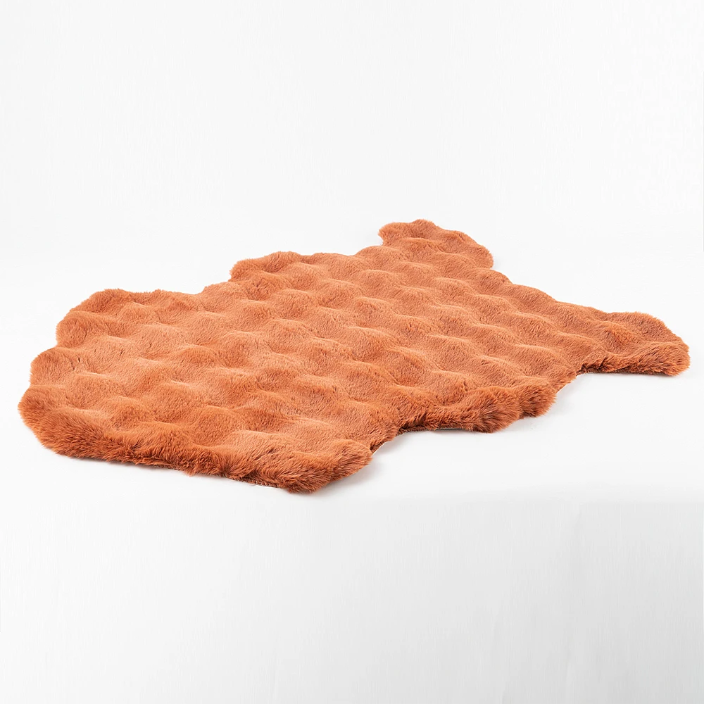 Extra Soft Super Fluffy Fur Faux Sheepskin Rabbit Area Rug for Home Decor No Skid Furry Throw Carpet for Kids Nursery Bedroom