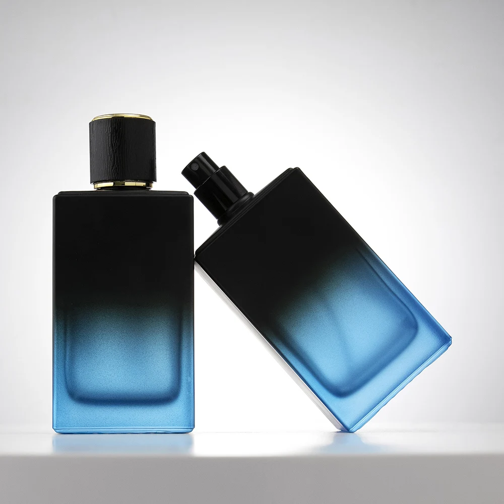 Empty Man Cologne Bottles And Packaging Wholesale Luxury 50ml 100ml Square Perfume Bottle