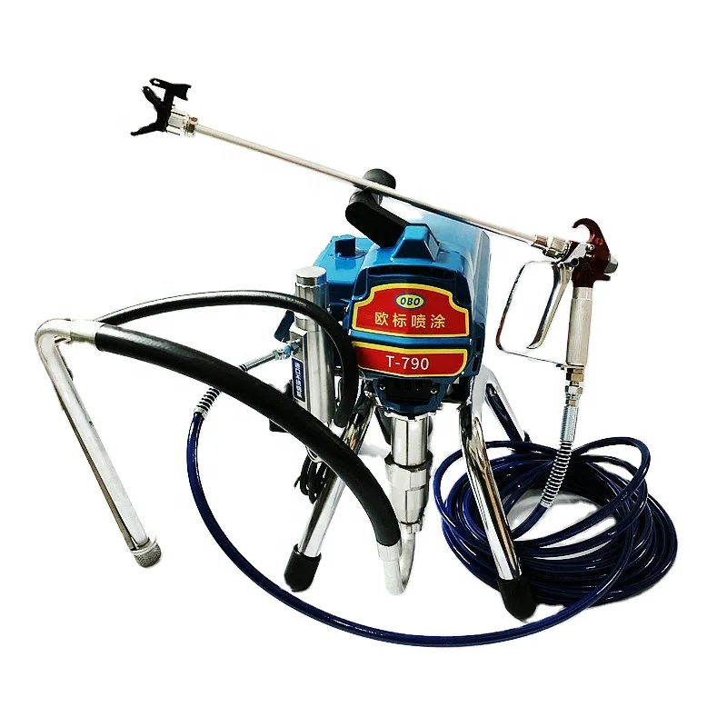 T-790  electric praying Plastering Machine Airless Paint Sprayer Wall Coat Putty Coating Machine mini Slurry sprayer gun